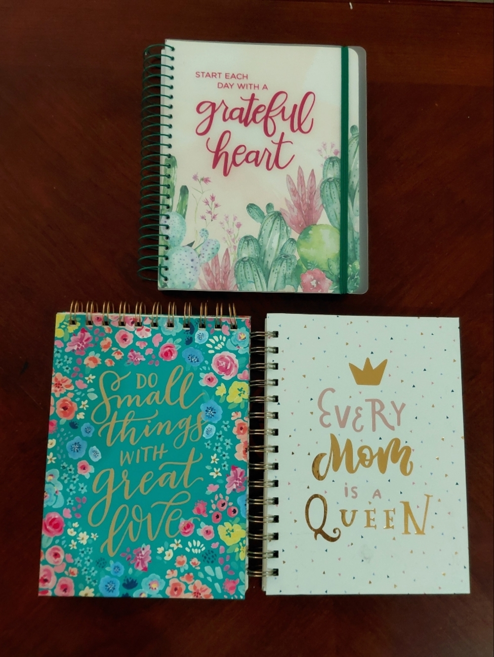 Bundle 3 Notebooks Journals Love Gratitude Mom Queen NWT